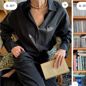 NWT Djerf Avenue ON THE GO SHIRT ASH